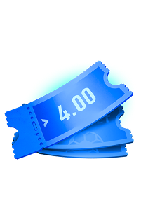 Place a multiple bet with min. odds 4